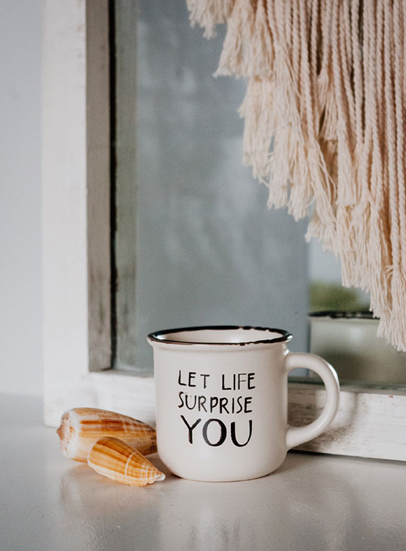 Printed White Coffee Mug